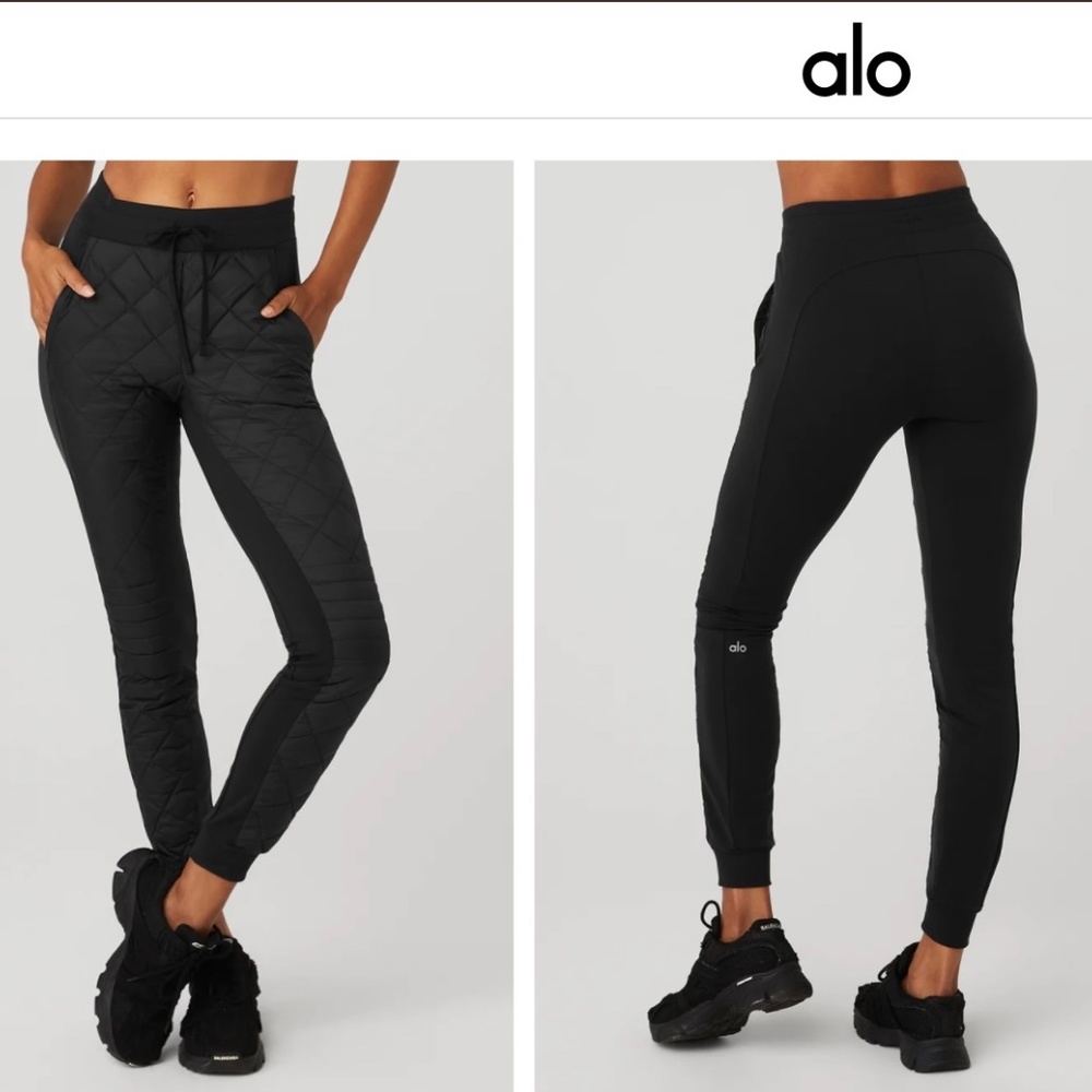 ALO HIGH-WAIST MOTO PUFFER PANT